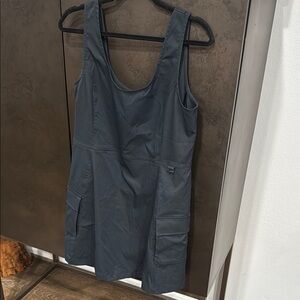 Outdoor Voices Black Sleeveless Scoop Neck Sundress with Shorts